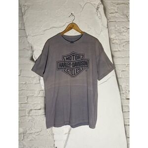 Vintage 1990 3D EMBLEM Harley Davidson Fort Worth Faded Logo T-shirt Men's Large